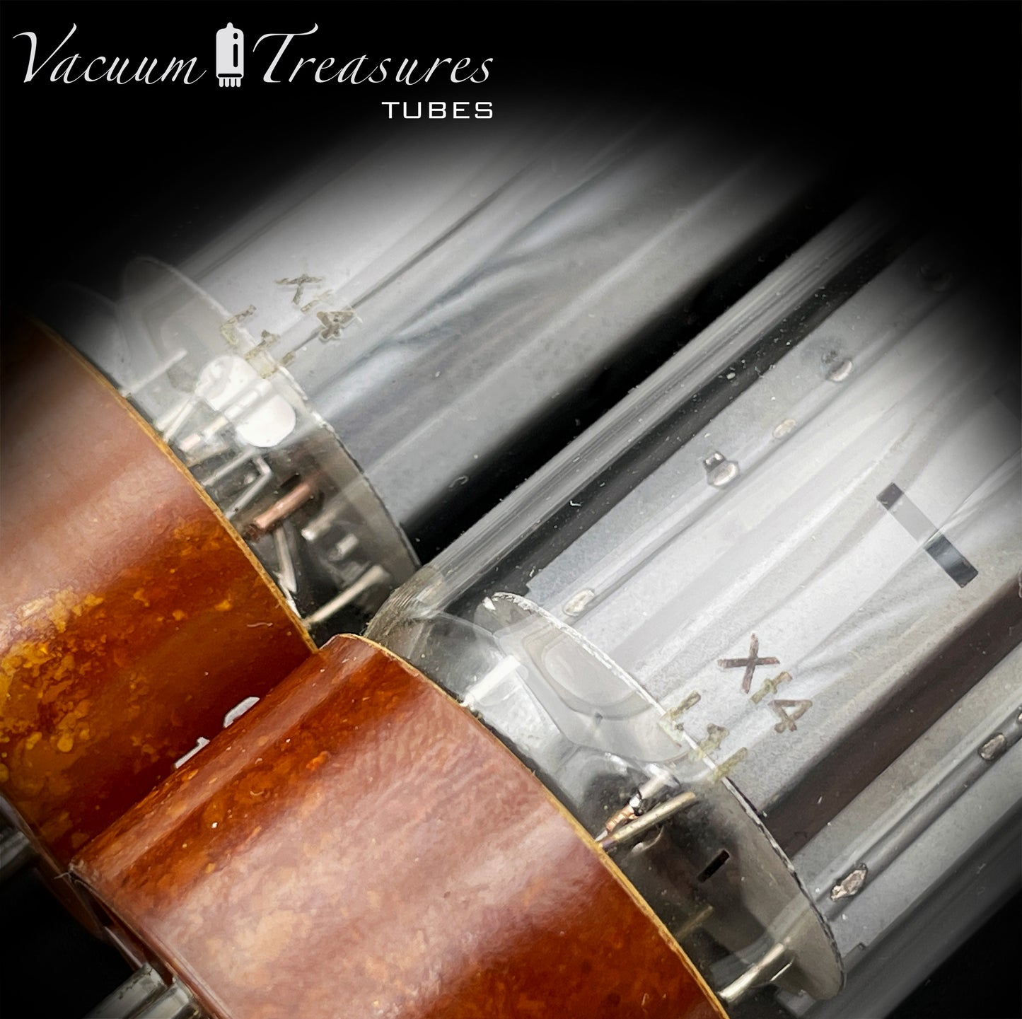 6CA7 EL34 GE Xf4 Philips/MBLE Brown Base DD-Getter NOS NIB Matched Pair Made in Holland '61