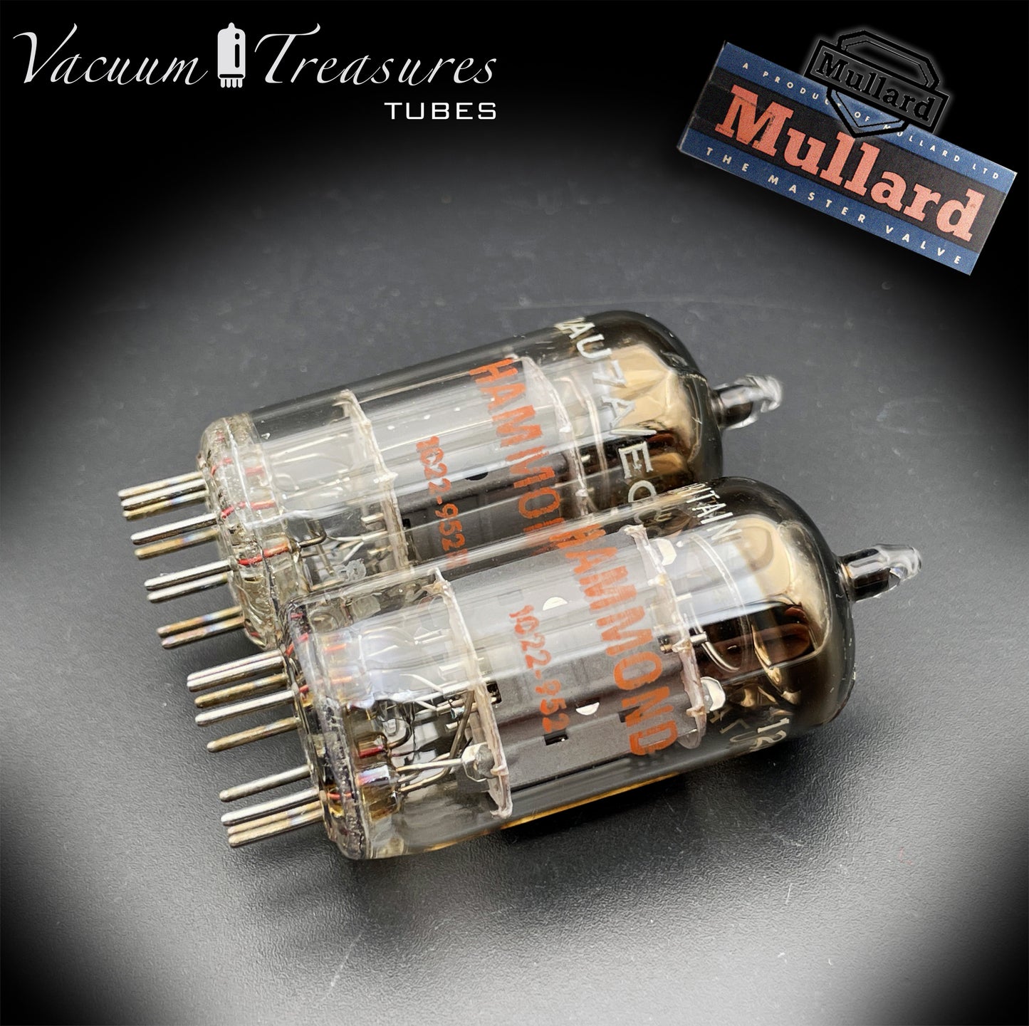 12AU7 ( ECC82 ) NOS MULLARD Blackburn Short Plates Matched Pair Tubes Made in GT. BRITAIN