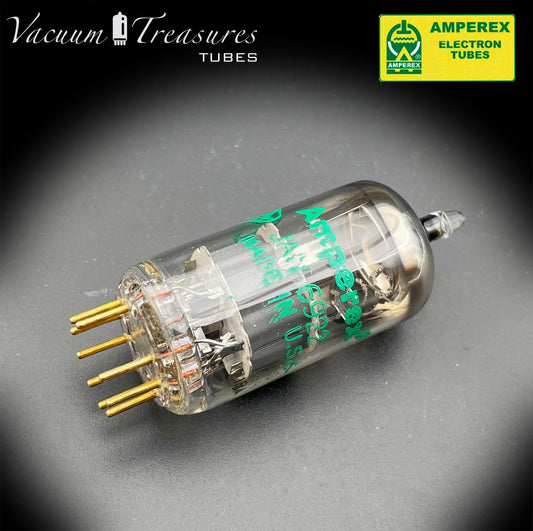 JAN 6922 NOS AMPEREX USA – Gold Pin – Large Halo Getter – Made in USA, late 1960s production, Hicksville era