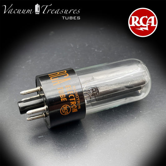5Y3GT / 5Z2P RCA NOS Black Plates Square Getter Tube Rectifier Made in USA '68