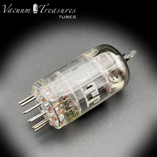 12AU7 / ECC82 NOS ITT Short Gray Plates Halo Getter AMPLITREX Tested – Low Noise & Microphonics Tube