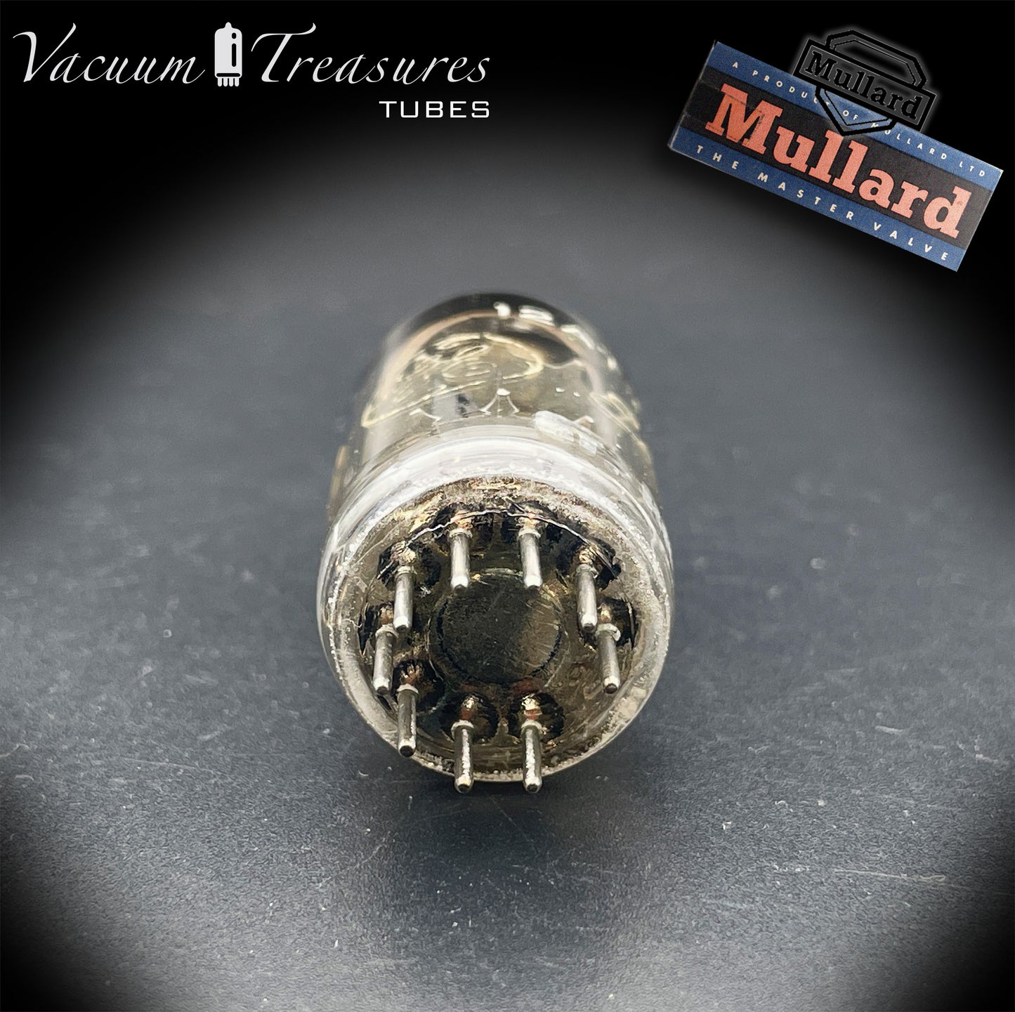 12AT7 / ECC81 GE by MULLARD Blackburn Wing Gray Plates Halo Getter Tested Tube MADE IN GT. BRITAIN