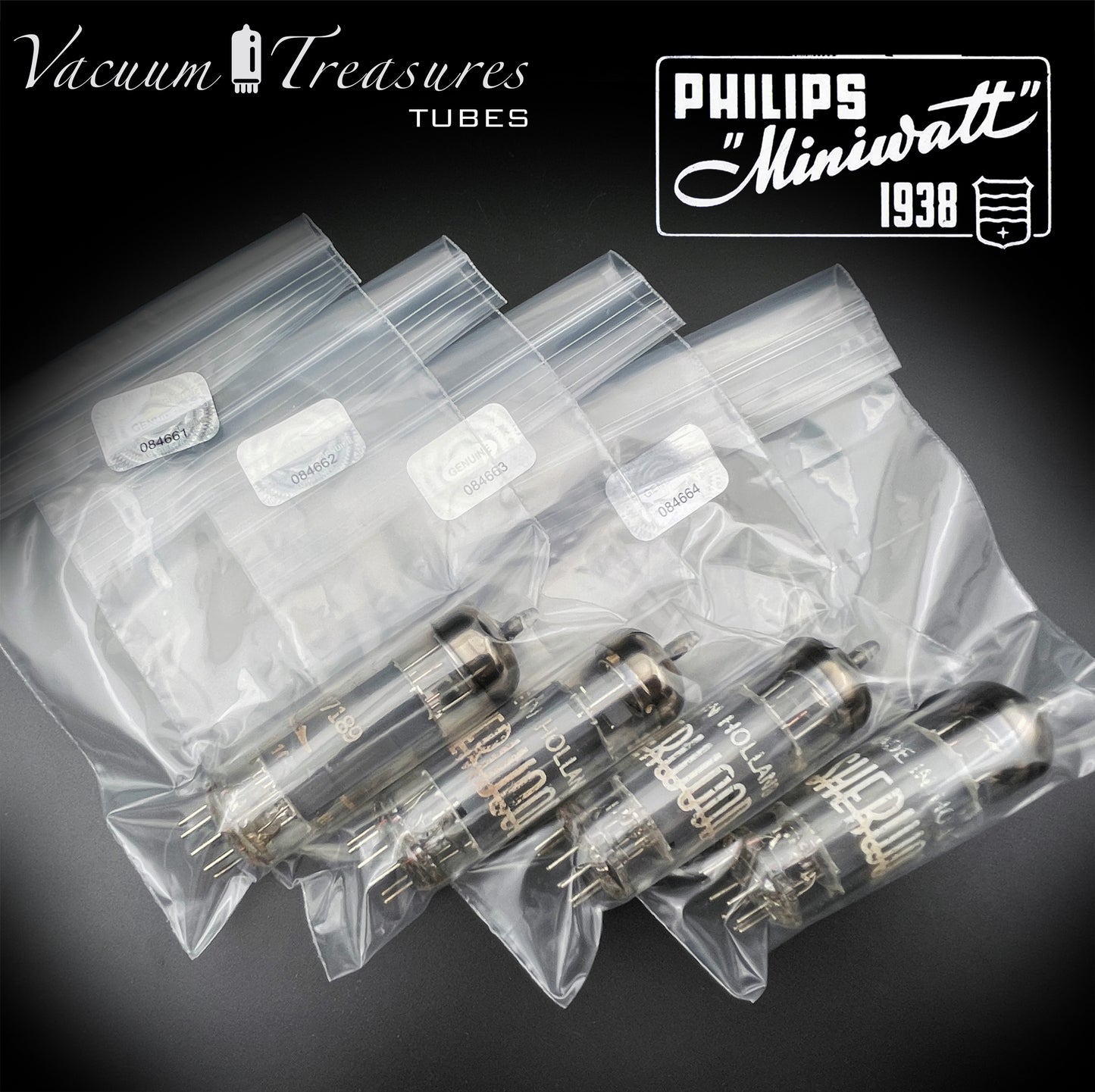 7189 SHERWOOD by Philips – Heerlen 1963 – Gray Plates – rx4 – Matched Quad – Tested 100%