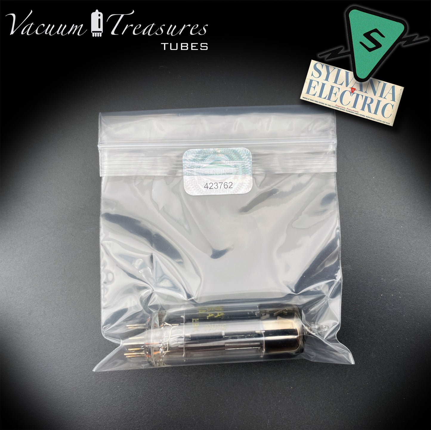 JHS 6X4W EZ90 NOS NIB SYLVANIA Tested Tube Black Plates Square Getter Made in USA '59