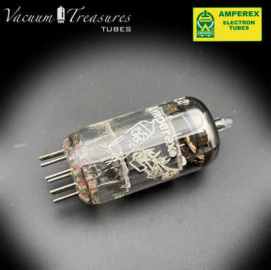 12AU7 / ECC82 AMPEREX NOS NIB Heerlen 1962 - Short Gray Plates - Large Halo - Balanced - Amplitrex Tested