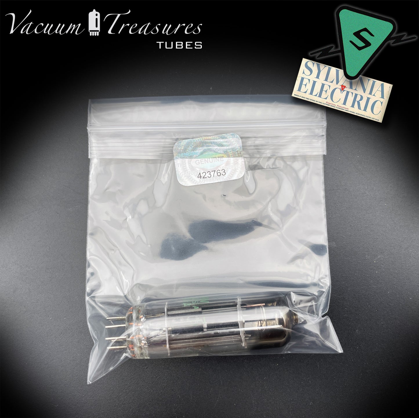 JHS 6X4W EZ90 NOS NIB SYLVANIA Tested Tube Black Plates Square Getter Made in USA '57