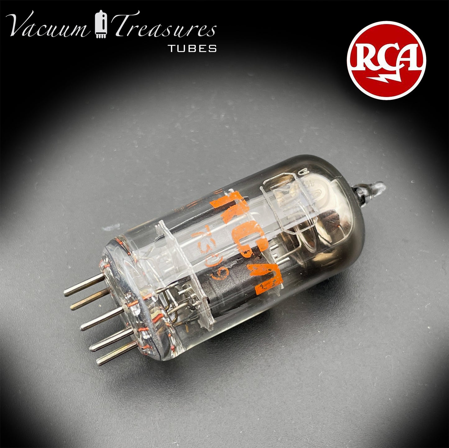 12AY7 RCA NOS Gray Plates Halo Getter AMPLITREX Tested Tube MADE IN USA