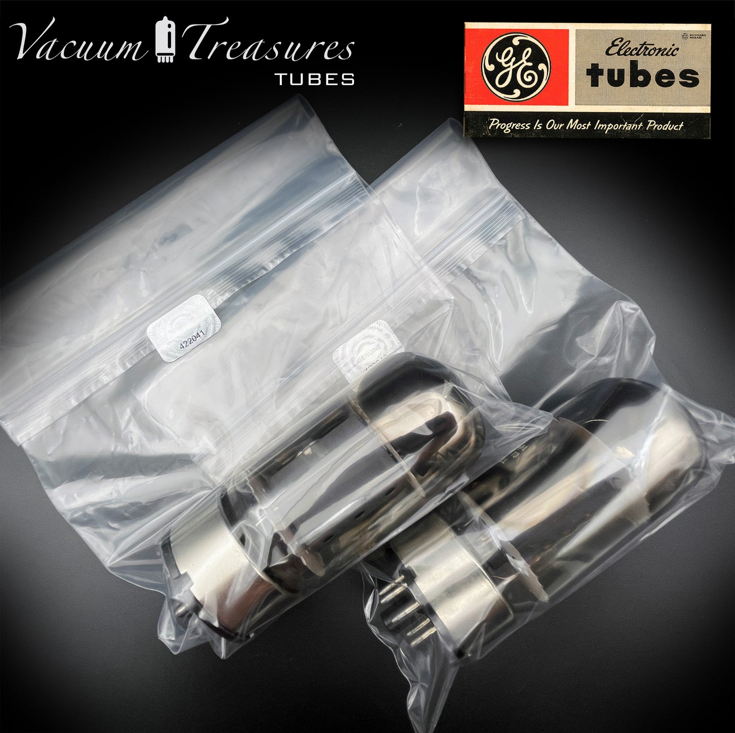 6550 GE Vintage Matched Quad - First Version - Welded Plates MADE IN USA