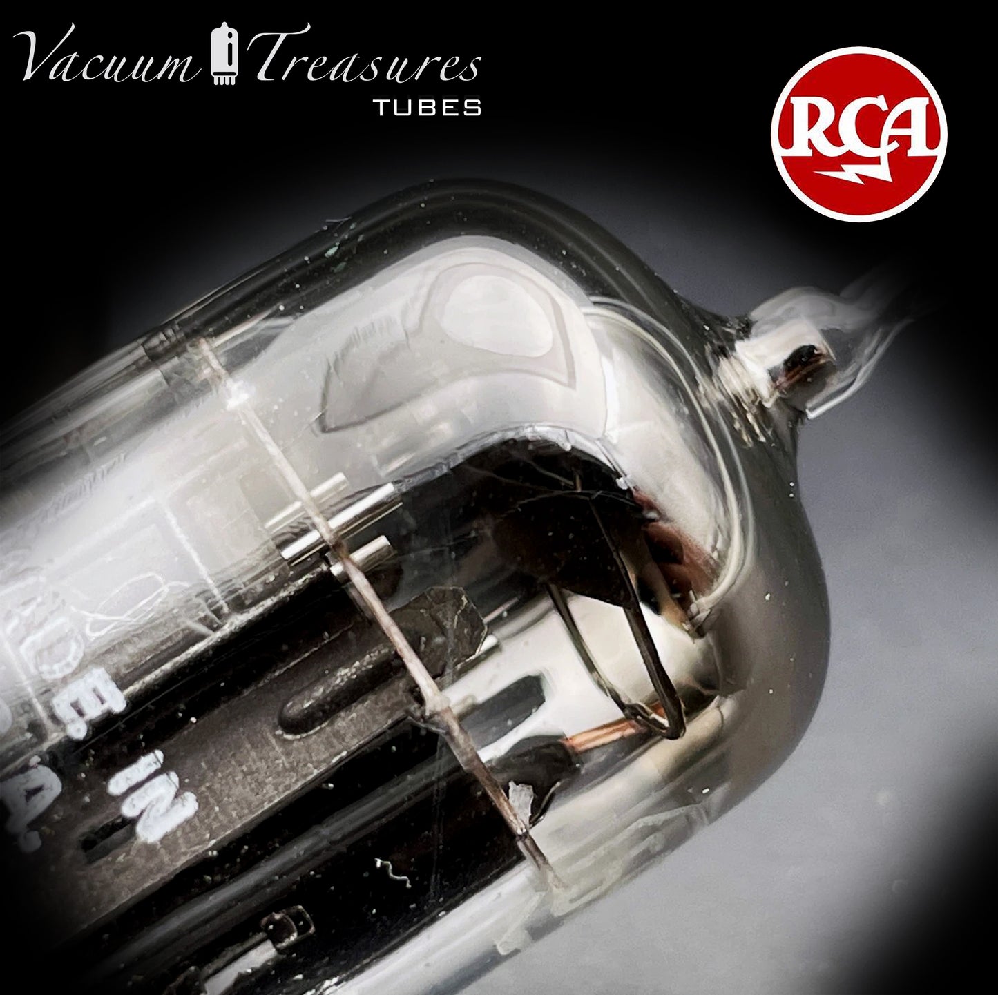 5963 ( 12AU7 ) RCA Matched Quad Long Black Plates Foil Getter AMPLITREX Tested