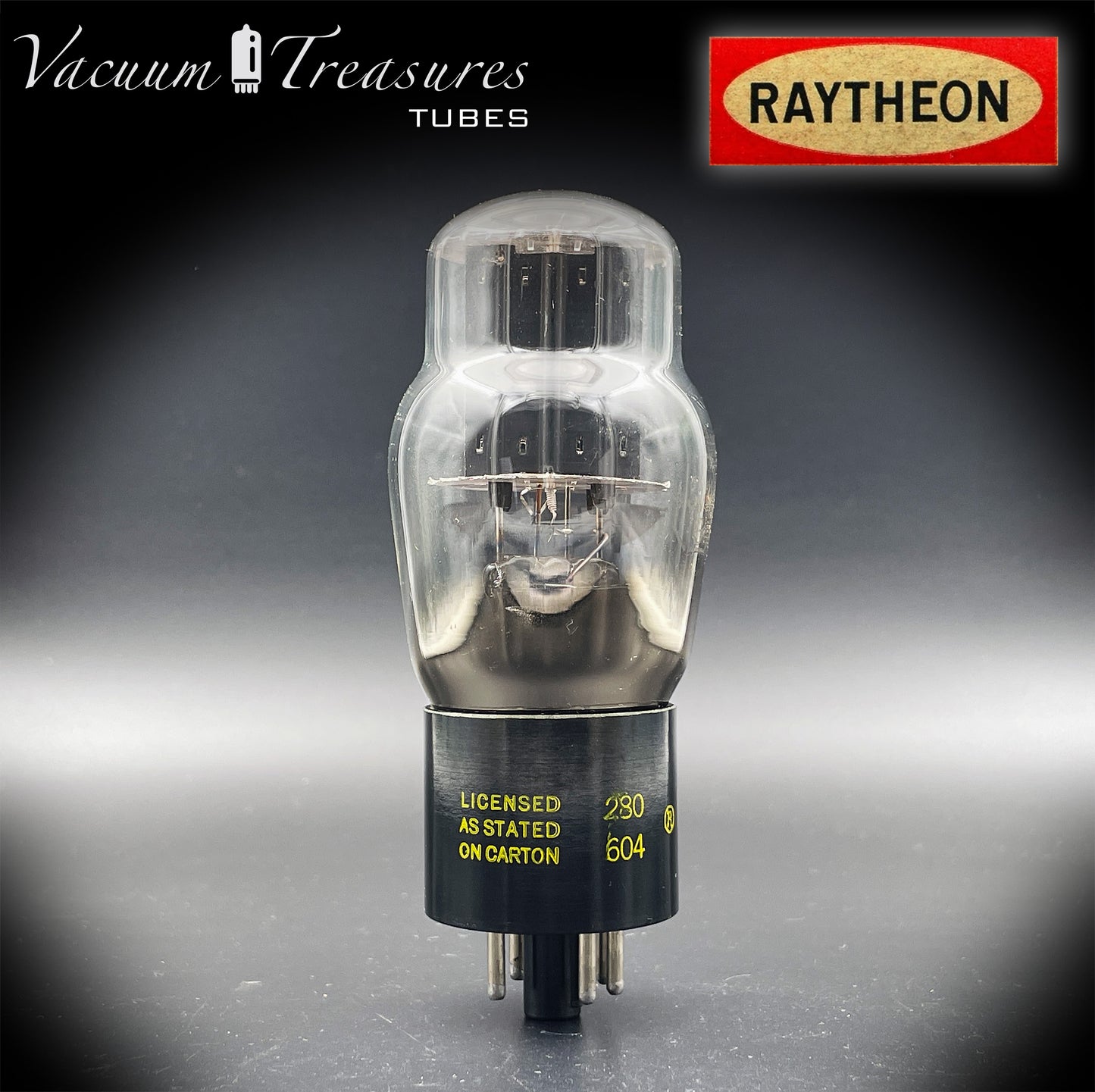 5V4G / GZ32 RAYTHEON ST Shape Black Plates Bottom D Getter Tested Tube Made in USA '56