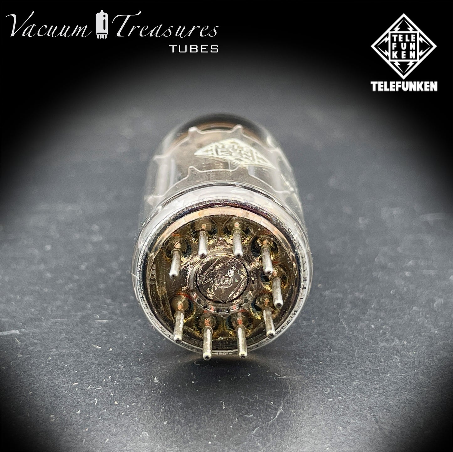 12AU7 / ECC82 TELEFUNKEN NOS Amplitrex Tested - Smooth Plates - ◊ Diamond Bottom - Made in West Germany