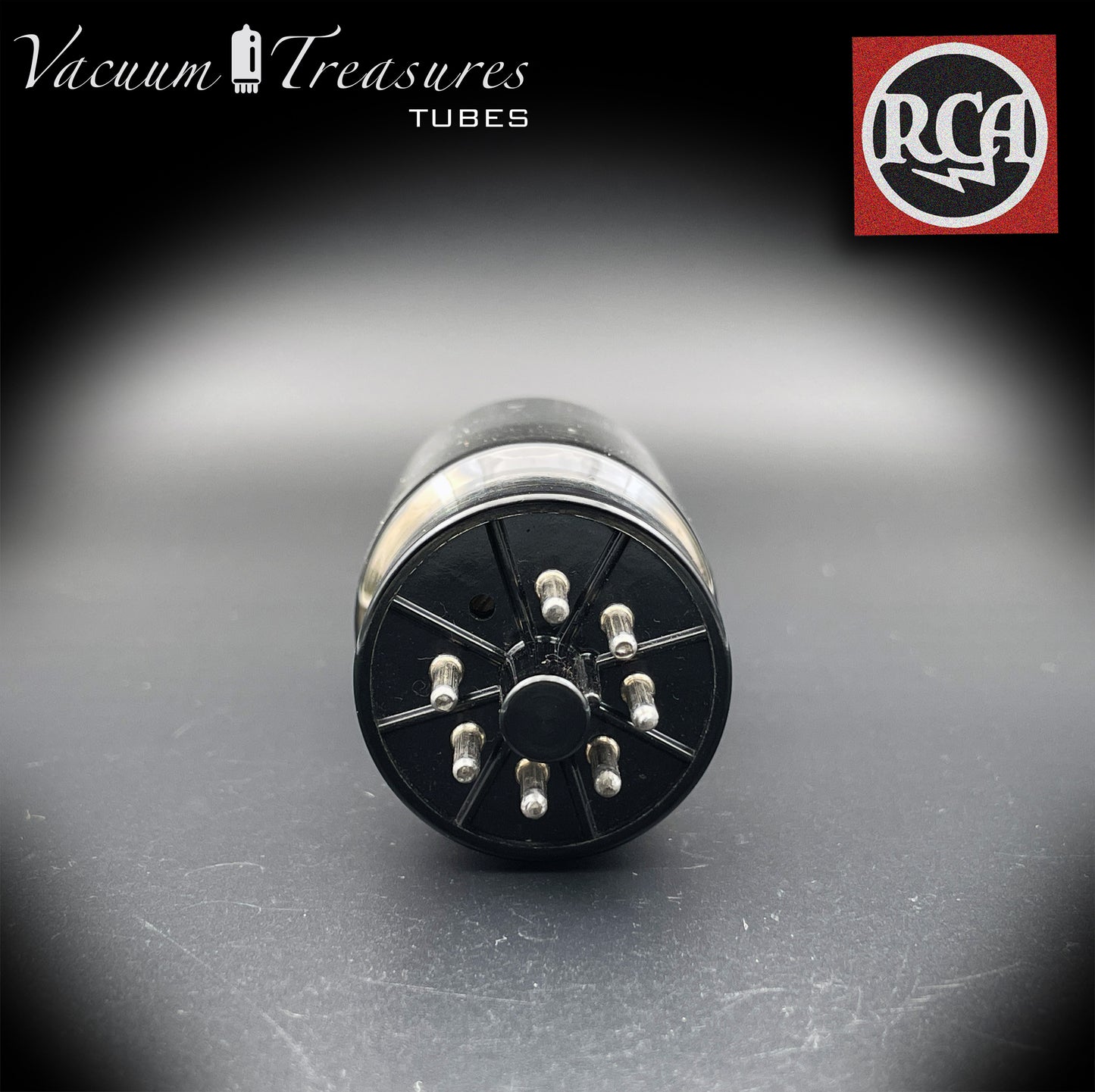 6L6GC RCA-Röhre mit schwarzer Plattenunterseite, DD-Getter-getestet, hergestellt in den USA