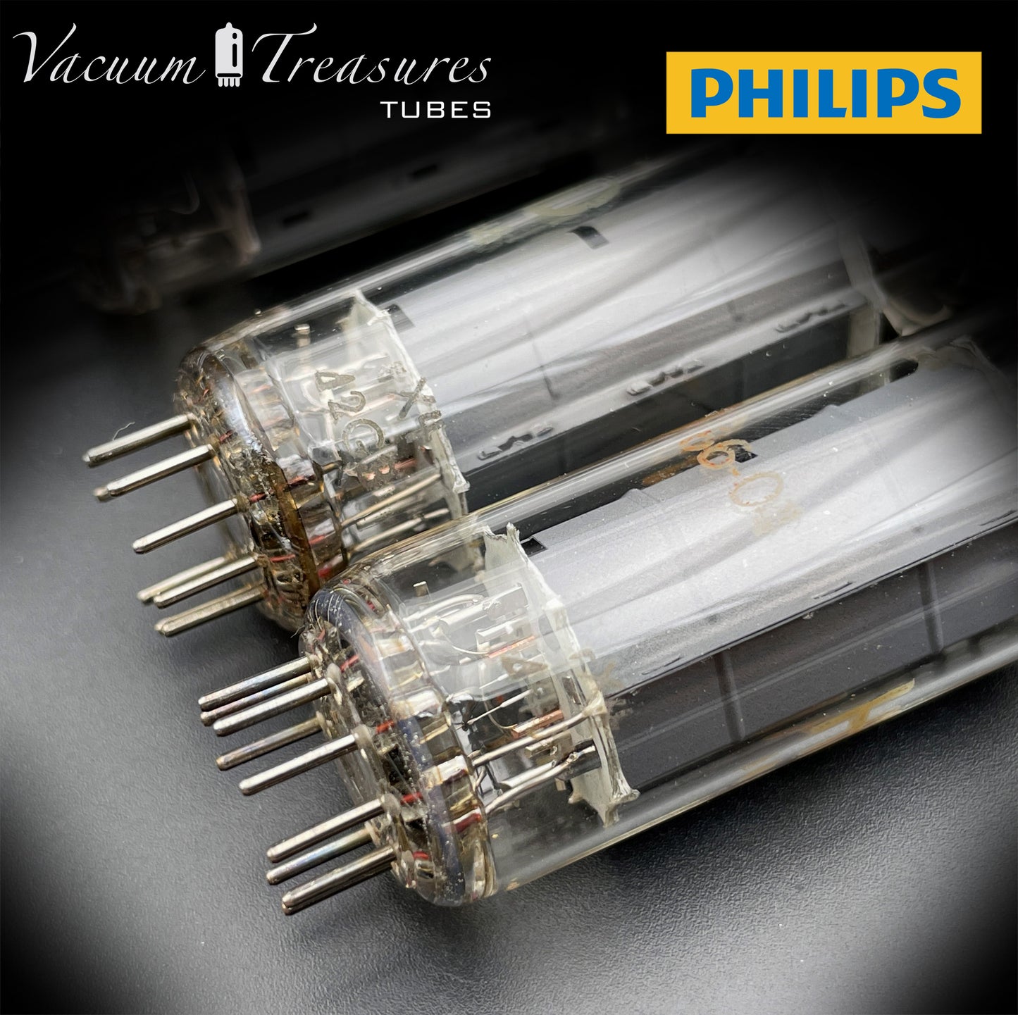 6BQ5 ( EL84 ) AMPEREX PHILIPS Heerlen plant Gray Plates Halo Getter rX4 Matched Tubes Made in HOLLAND