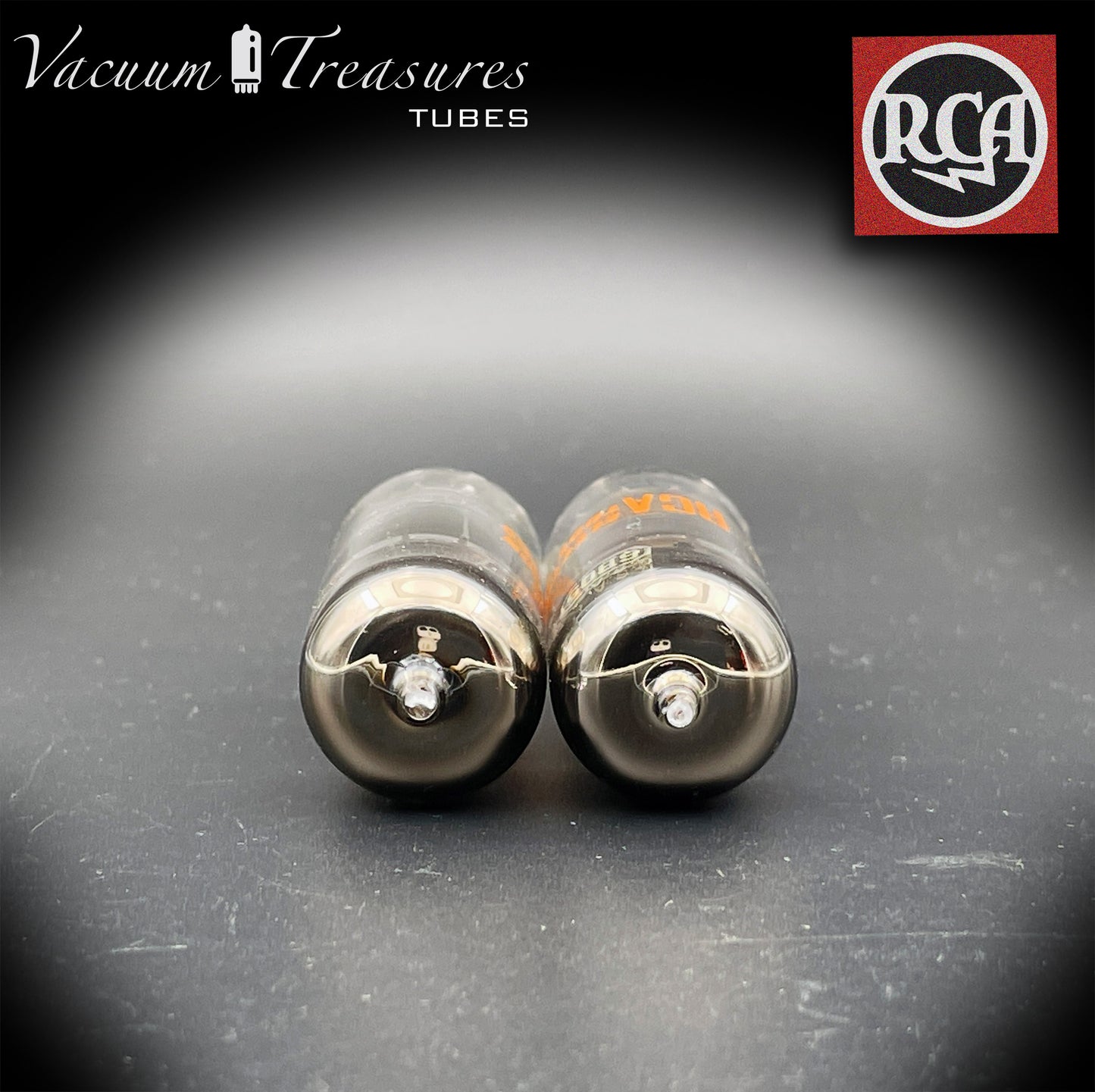 6BQ5 ( EL84 ) RCA NOS NIB Gray Plates Disc Halo Getter Tested Pair Tubes Made in USA '66