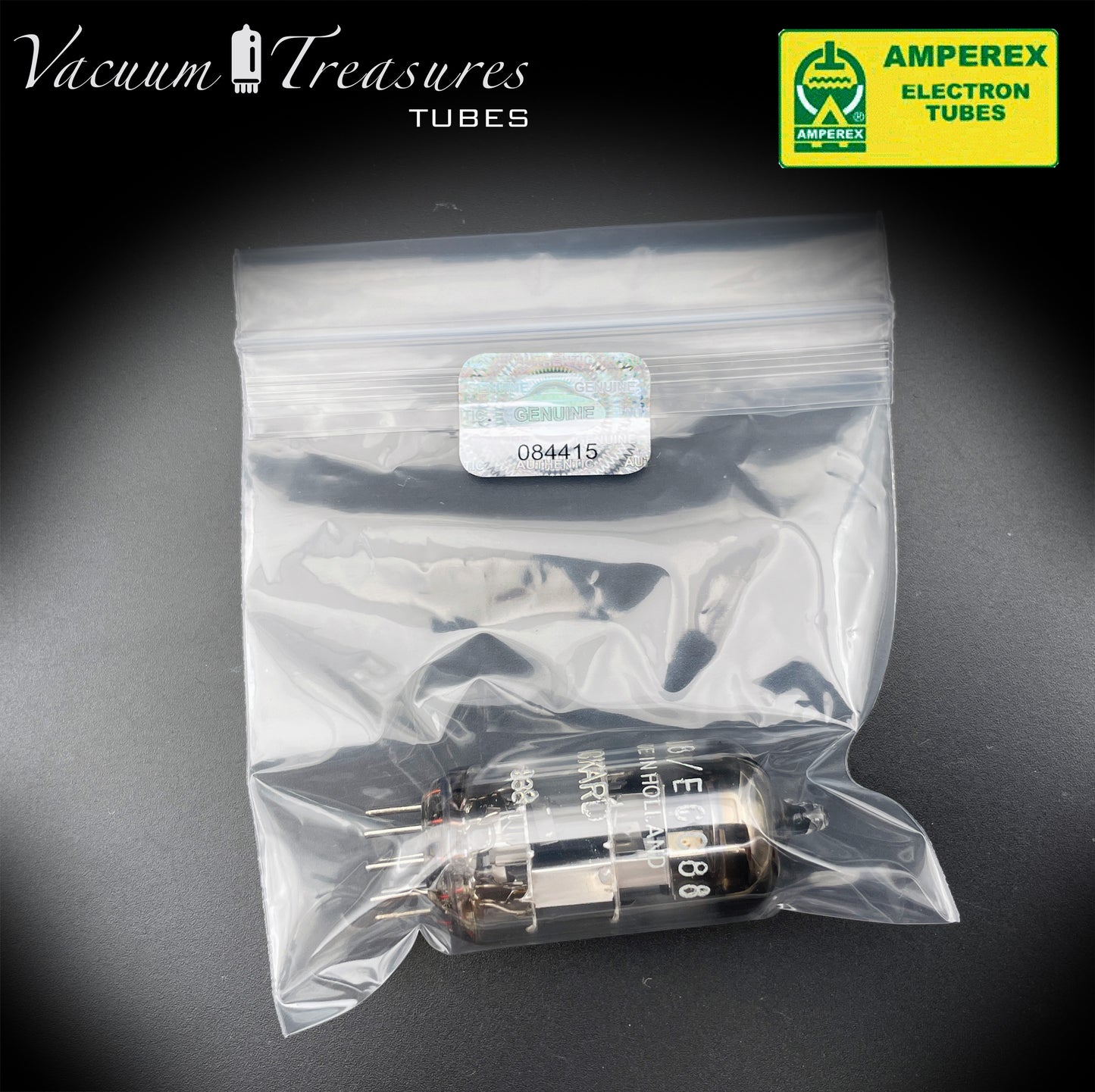 ECC88 6DJ8 HP by AMPEREX Heerlen Factory Tested Tube Made In Holland '68