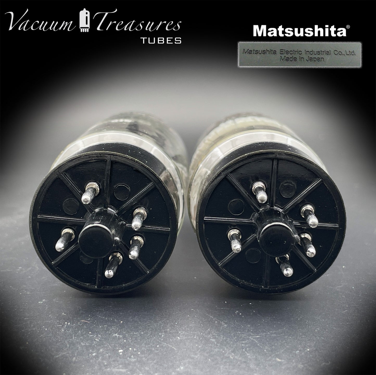 5U4GB 5AS4A NOS NIB MATSUSHITA/International Black Plates Matched Pair Tubes Top Side Halo Getter Rectifiers Made in JAPAN – Same Factory Code