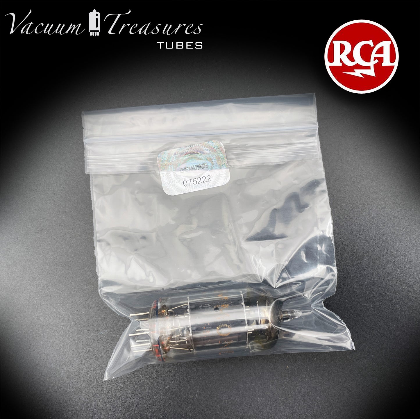 12AX7 / ECC83 HAMMOND by RCA Long Gray Plates Square Tilt Getter Made in USA '50s