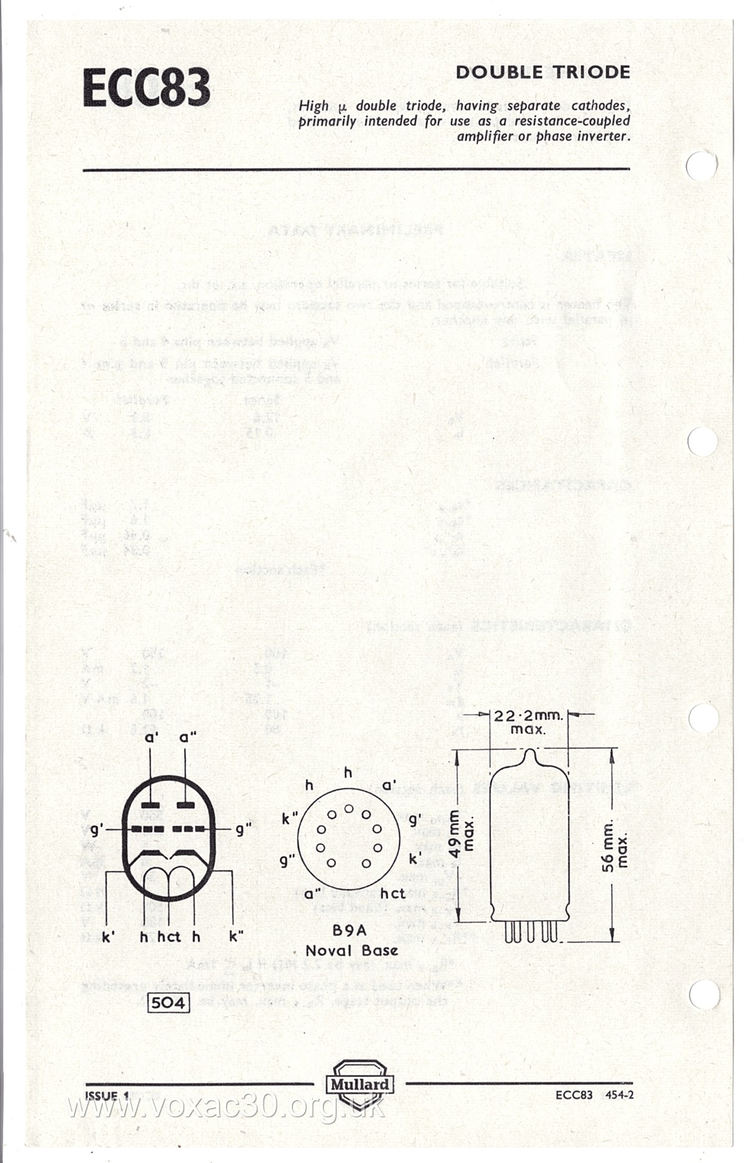 7025 12AX7 ECC83 MULLARD Blackburn Short Plates Halo Getter Tested Tube MADE IN GREAT BRITAIN '61