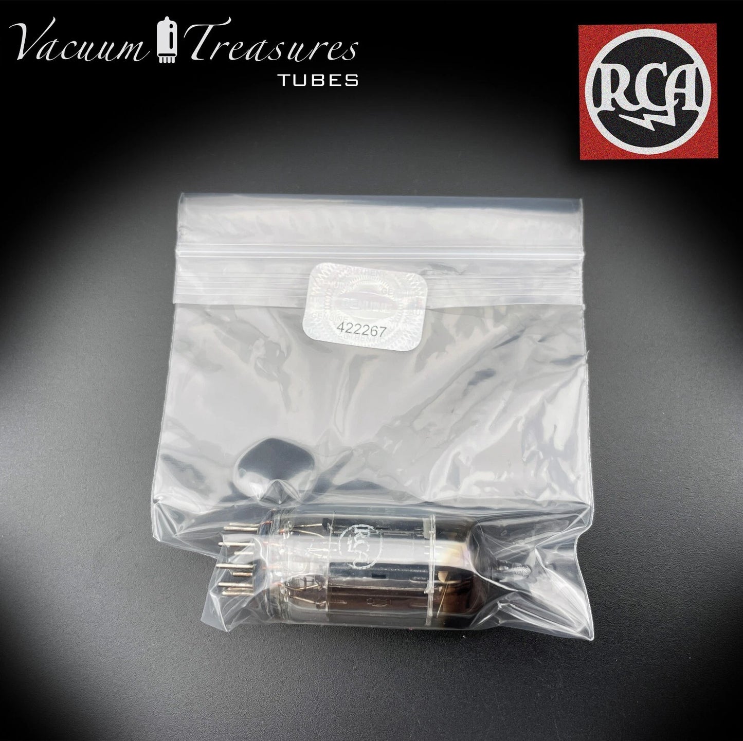 JRC 12AU7 ( ECC82 ) RCA Long Black Plates Square Getter AMPLITREX Tested Tube