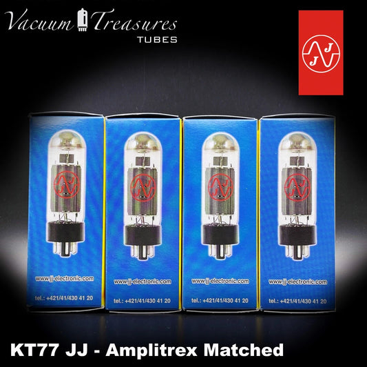 KT77 EL34 JJ Matched Quad AMPLITREX Tested Tubes -NEW- 4 Valvole IN ORIGINAL BOX