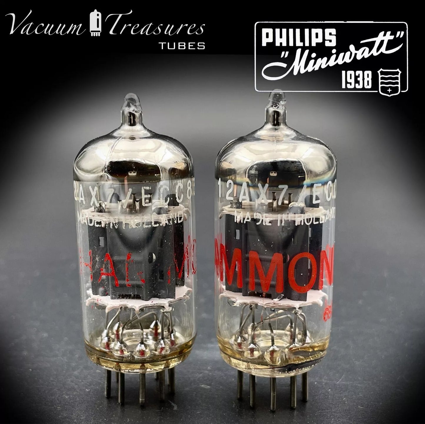 ECC83 / 12AX7 PHILIPS Heerlen for HAMMOND Matched Tubes Made in Holland
