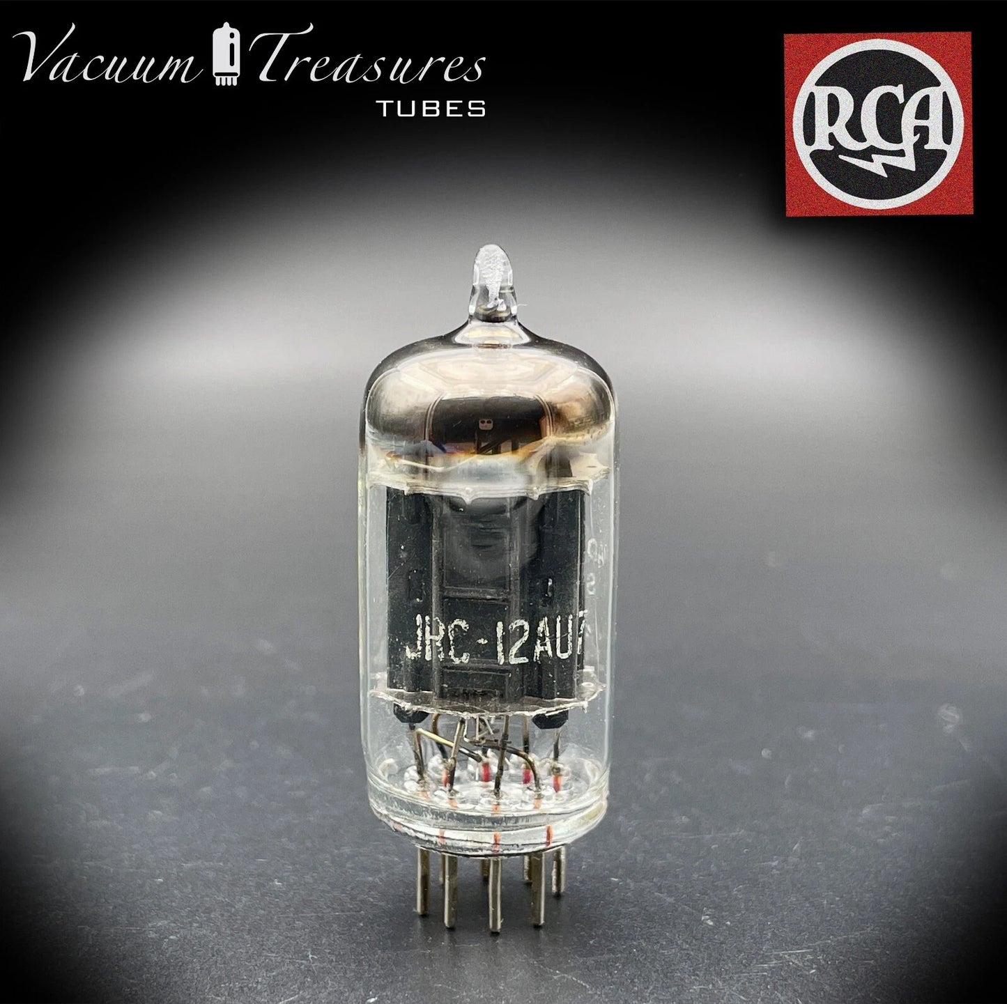 JRC 12AU7 ( ECC82 ) RCA Long Black Plates Square Getter AMPLITREX Tested Tube