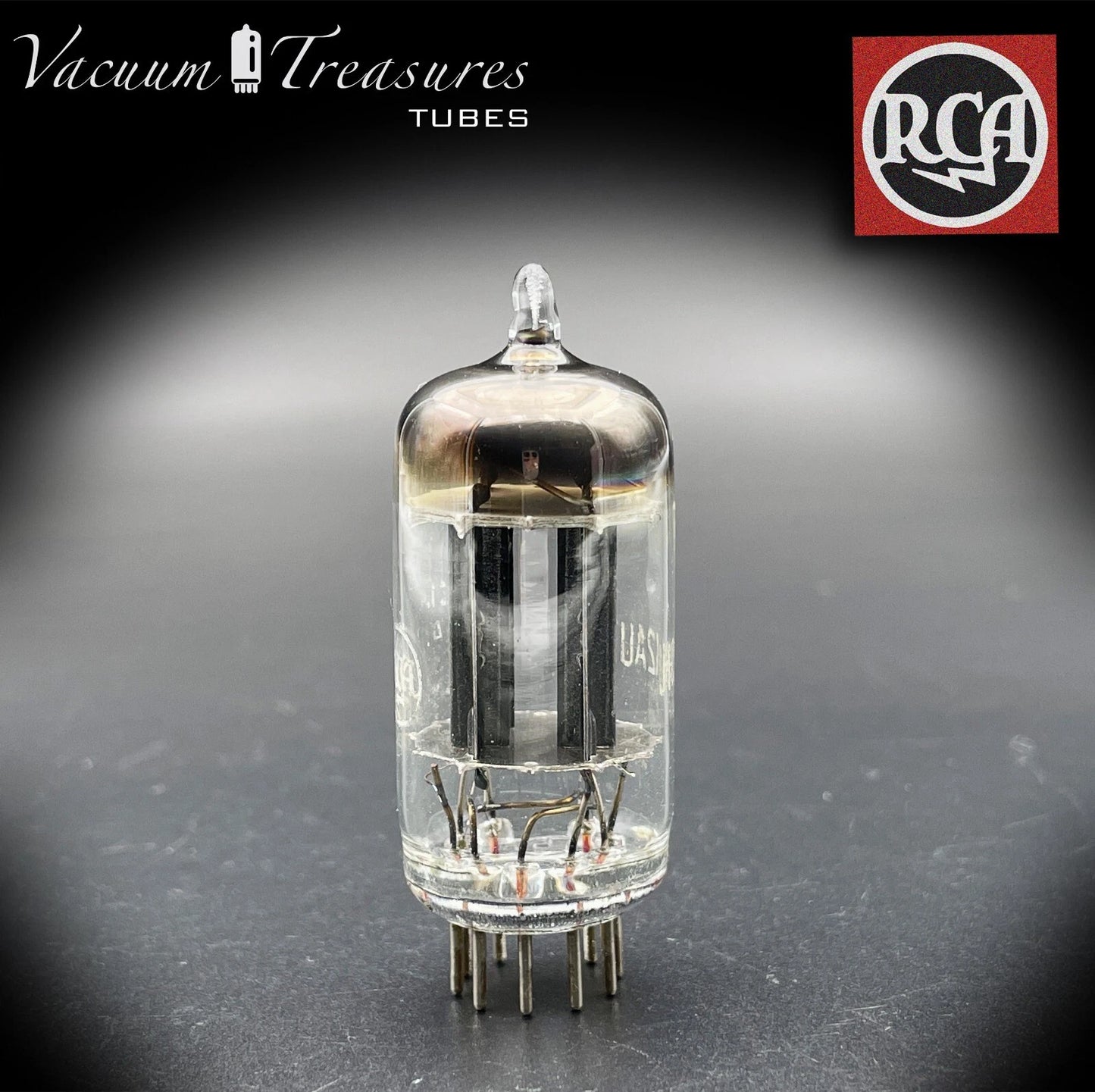 JRC 12AU7 ( ECC82 ) RCA Long Black Plates Square Getter AMPLITREX Tested Tube