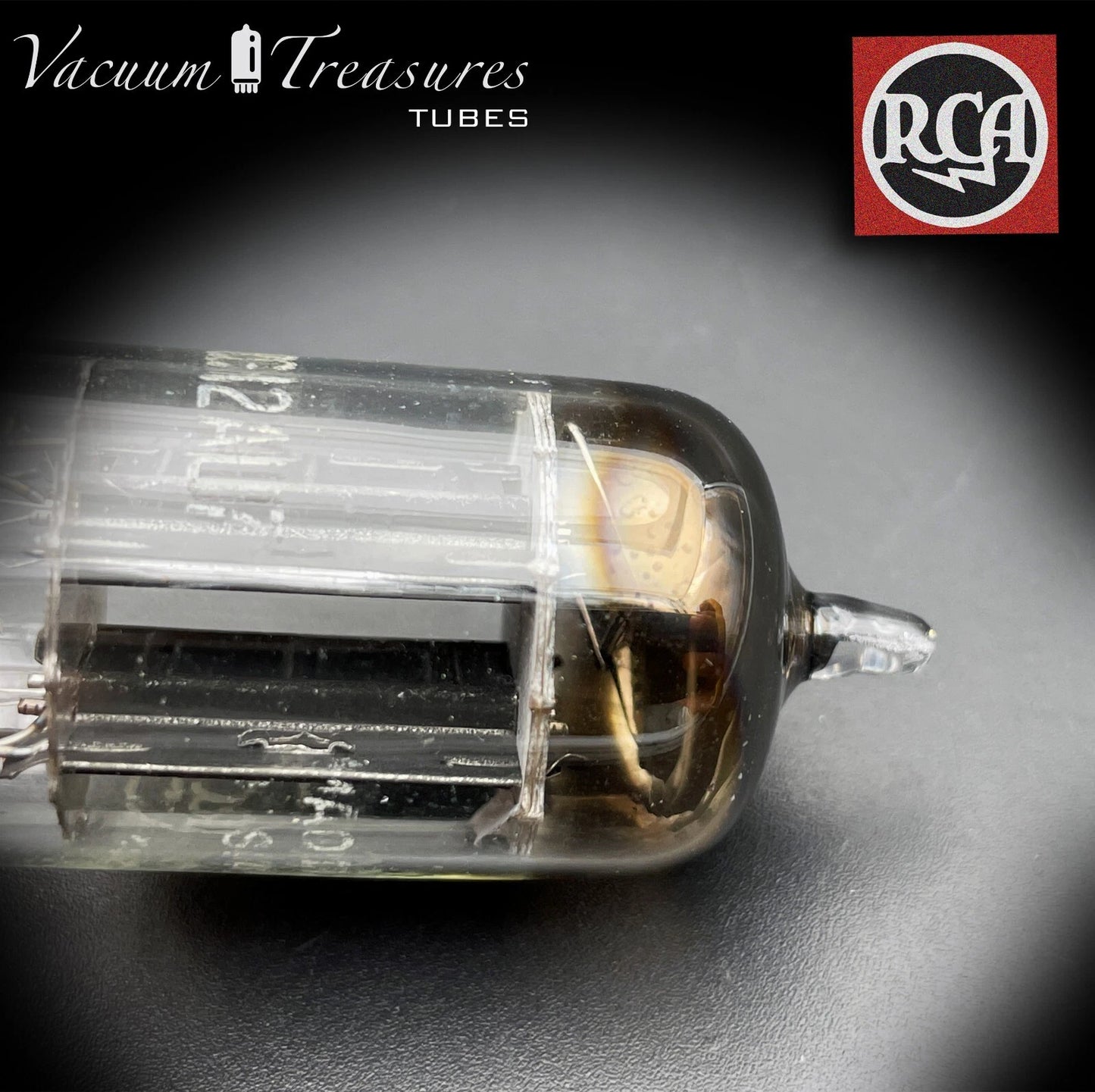 JRC 12AU7 ( ECC82 ) RCA Long Black Plates Square Getter AMPLITREX Tested Tube