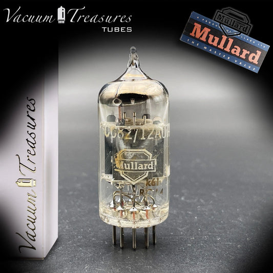 12AU7 / ECC82 MULLARD Mitcham k61 Short Plates Halo Getter Balanced Test Like NOS
