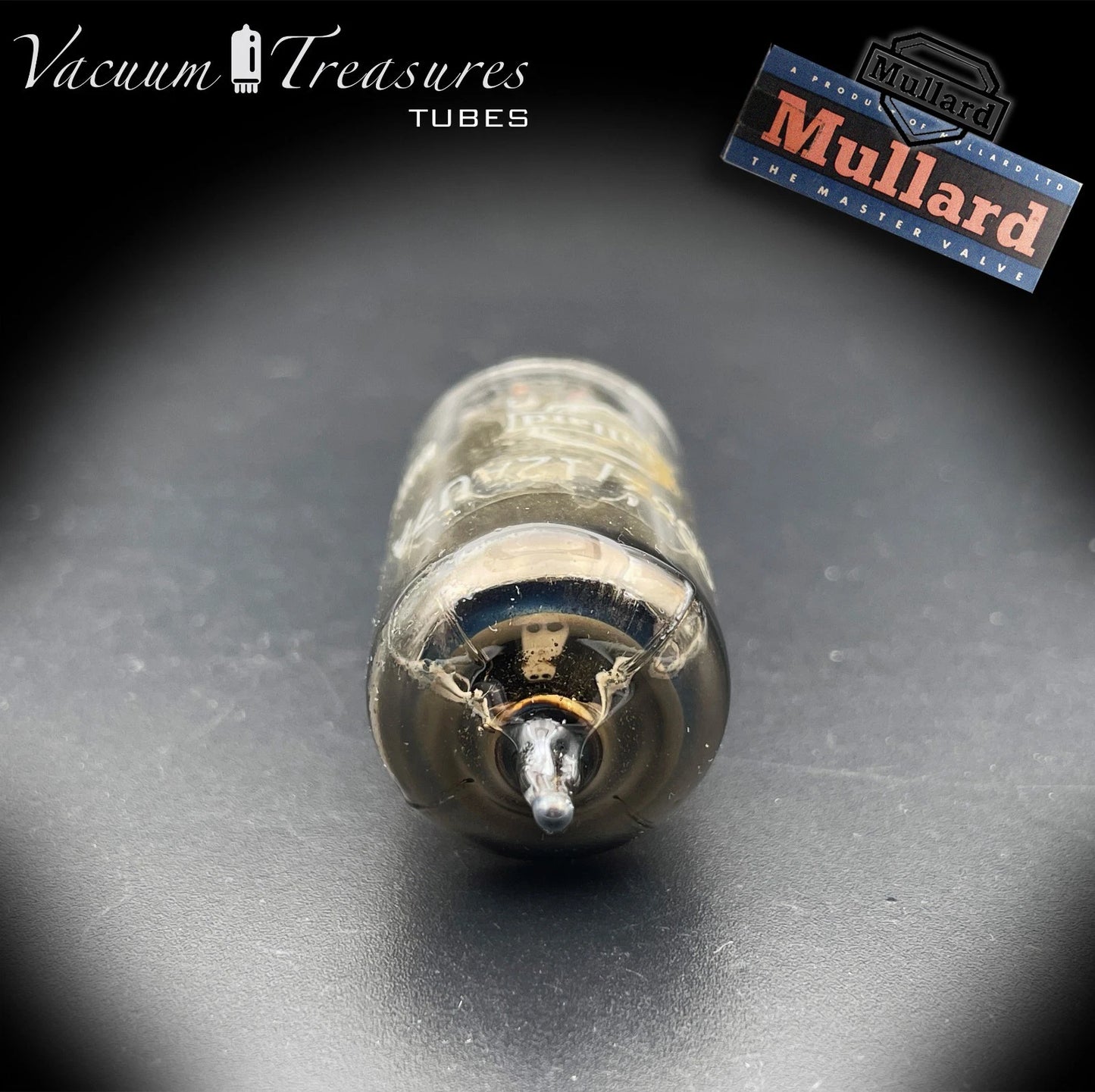 12AU7 / ECC82 MULLARD Mitcham k61 Short Plates Halo Getter Balanced Test Like NOS