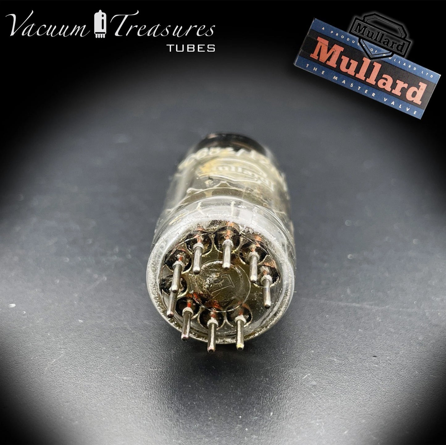 12AU7 / ECC82 MULLARD Mitcham k61 Short Plates Halo Getter Balanced Test Like NOS