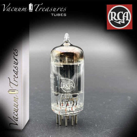 JRC 12AU7 ( ECC82 ) RCA Long Black Plates Square Getter AMPLITREX Tested Tube