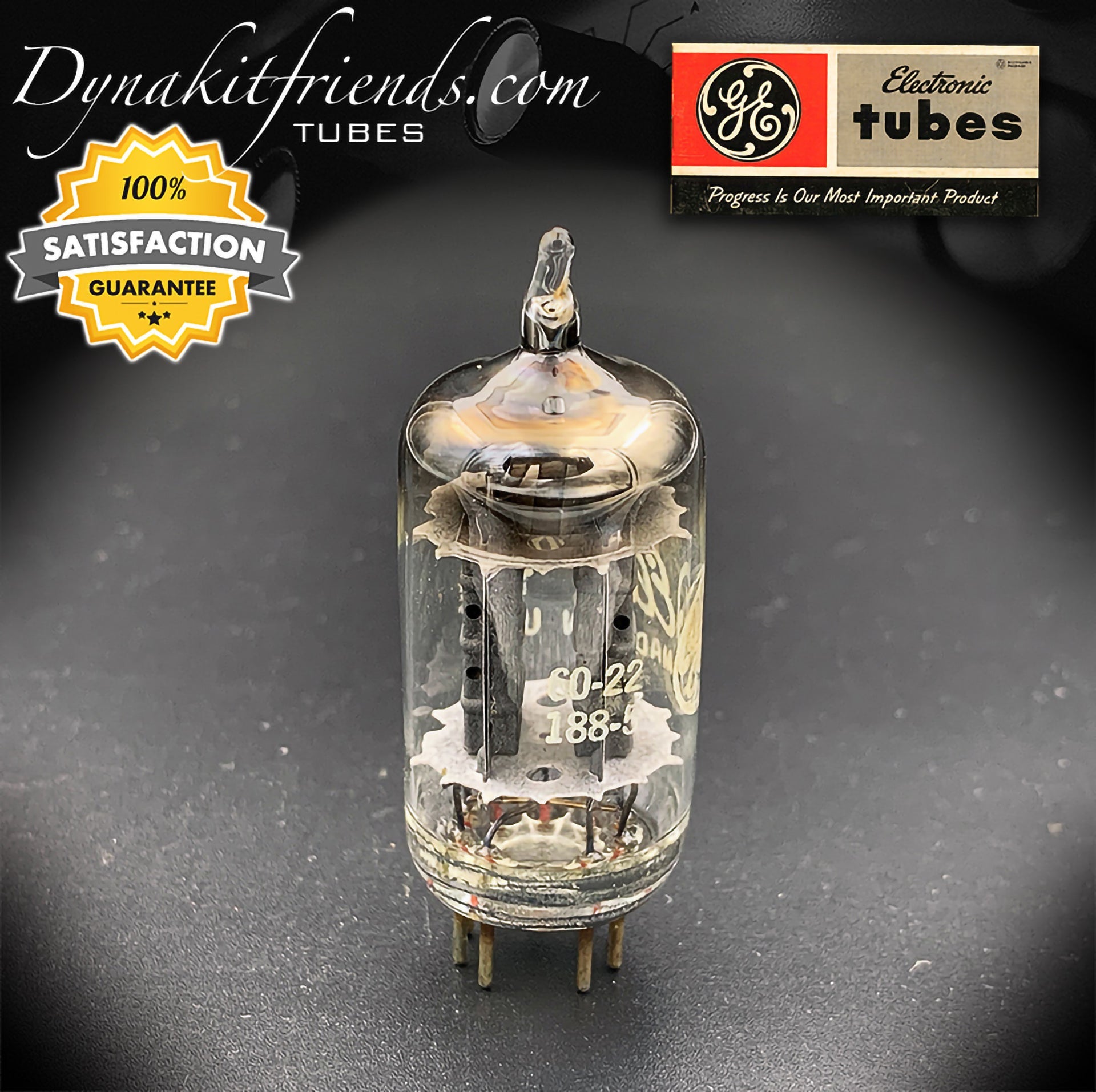 12AX7 ( ECC83 ) GE Long Gray Plates D Getter Tested Tubes MADE IN USA '60 - Vacuum Tubes Treasures
