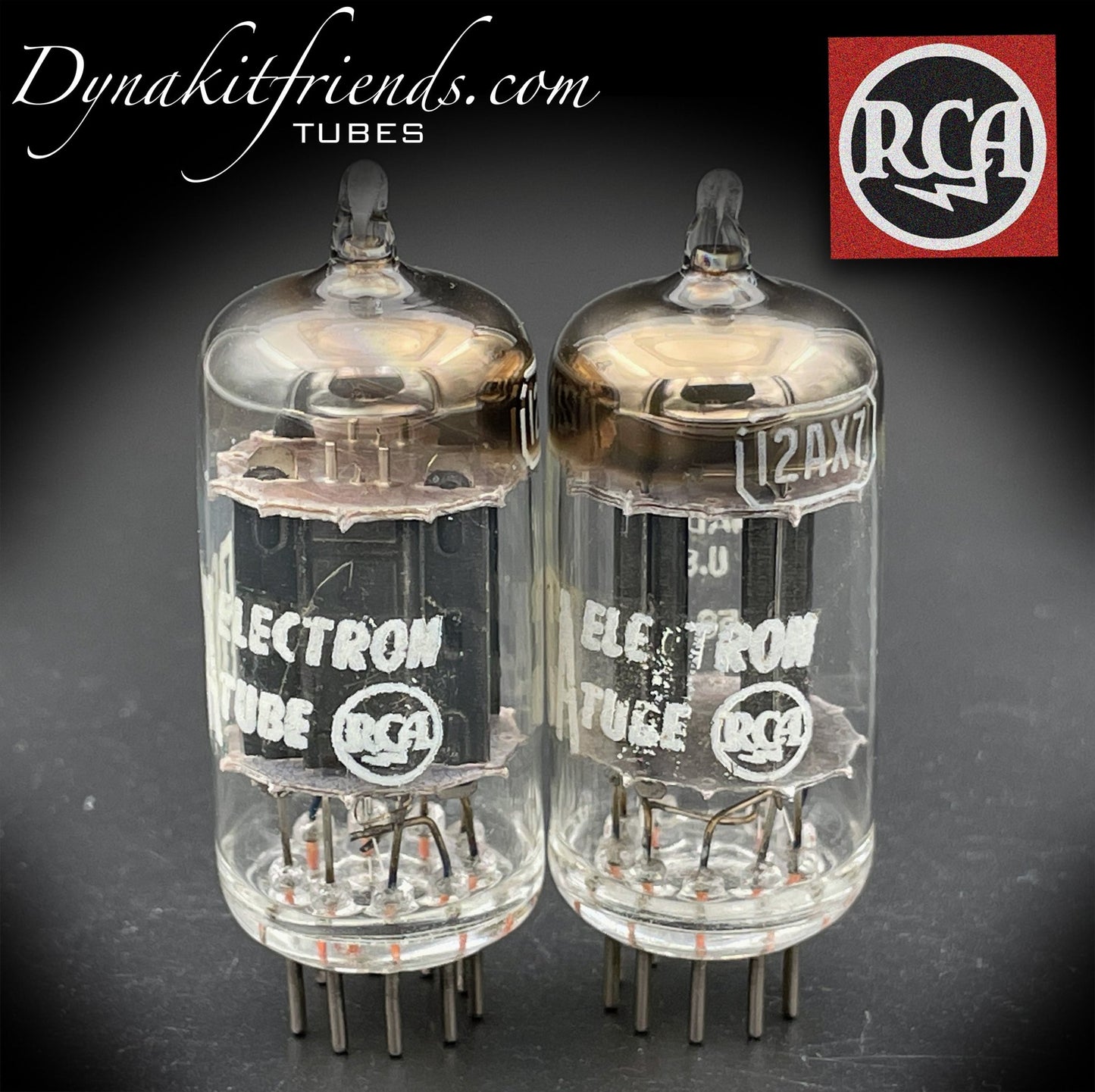 12AX7 ( ECC83 ) NOS RCA Long Black Plates [] Getter Matched Tubes MADE IN USA '58 - Vacuum Tubes Treasures