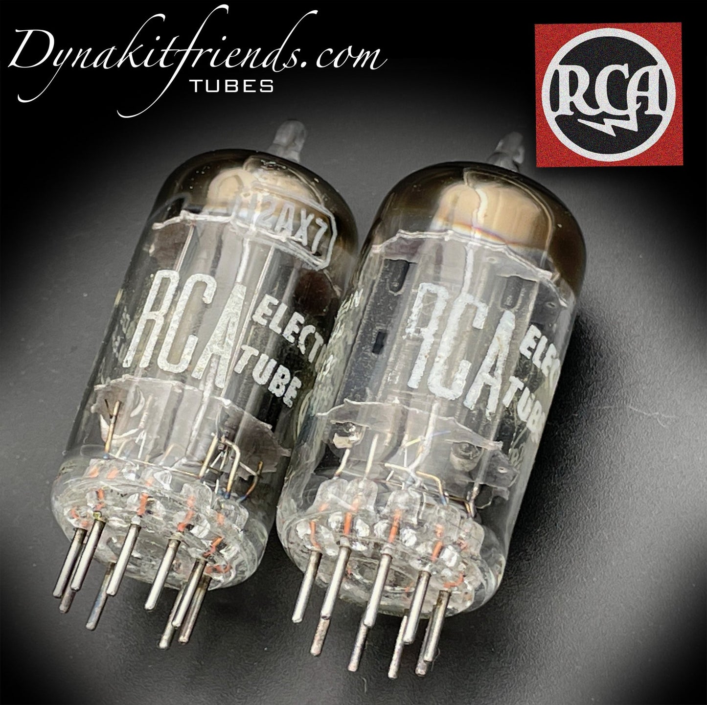 12AX7 ( ECC83 ) NOS RCA Long Black Plates [] Getter Matched Tubes MADE IN USA '58 - Vacuum Tubes Treasures