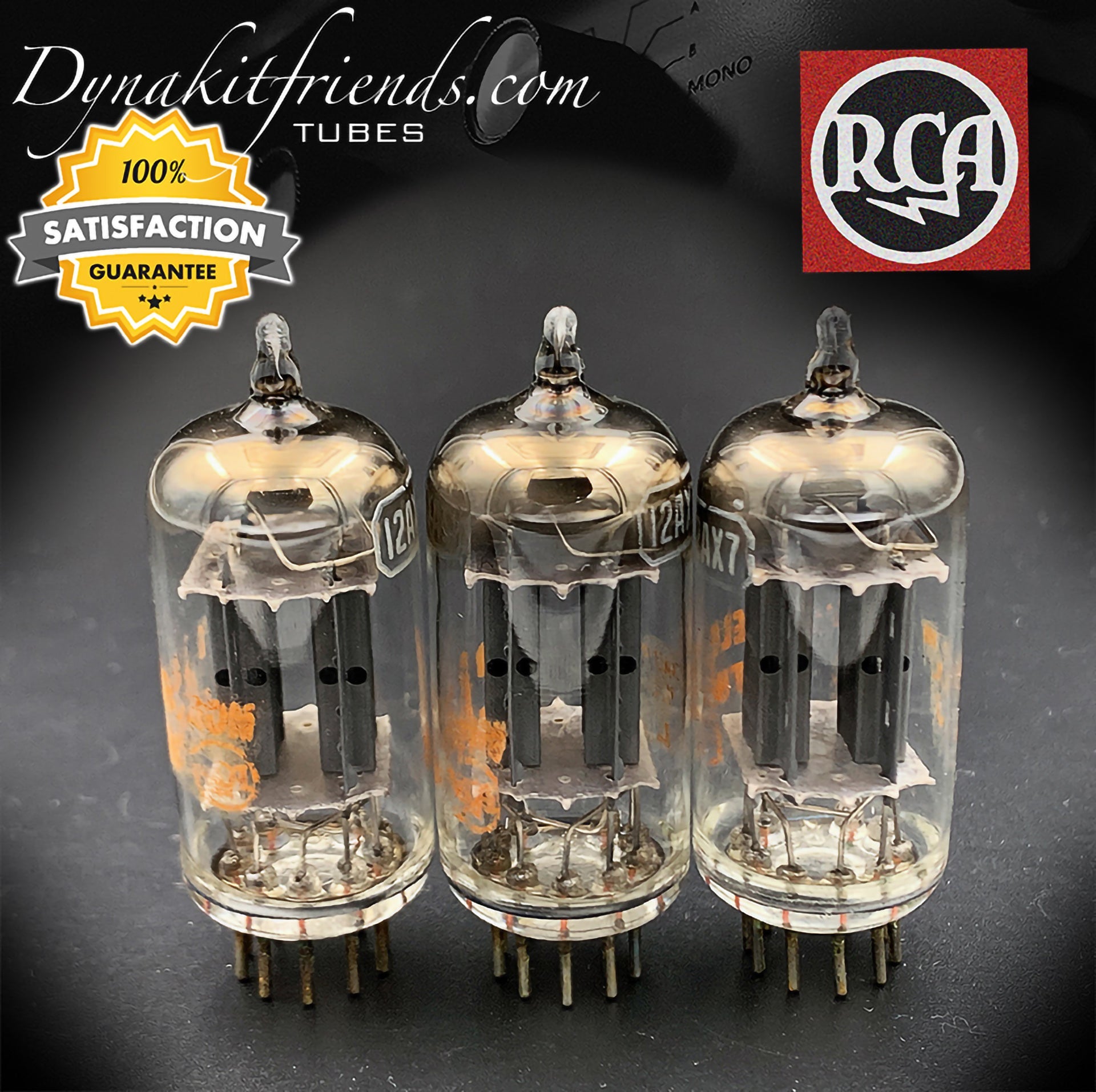 12AX7 ( ECC83 ) RCA Long Gray Plates [] Getter Matched Tubes MADE IN USA - Vacuum Tubes Treasures