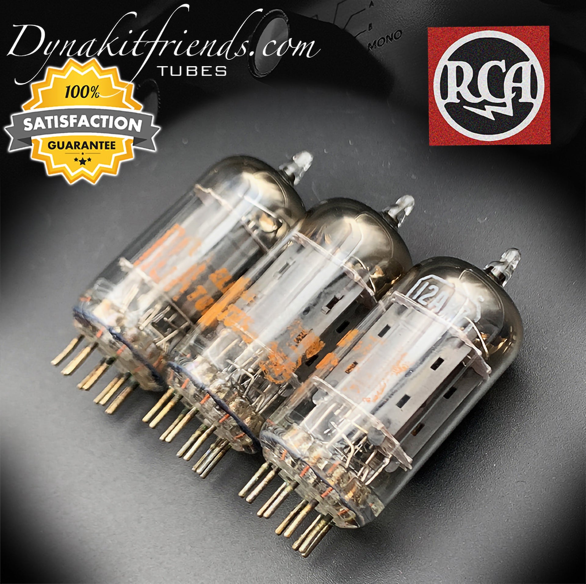 12AX7 ( ECC83 ) RCA Long Gray Plates [] Getter Matched Tubes MADE IN USA - Vacuum Tubes Treasures