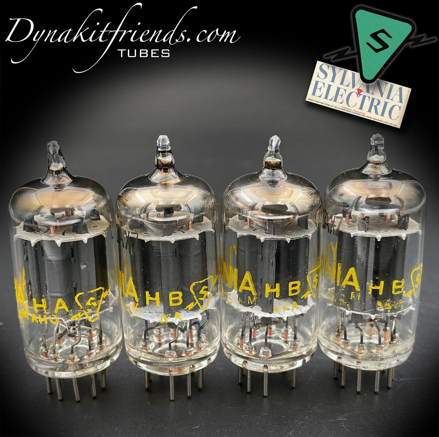 12AX7 ( ECC83 ) SYLVANIA Long Plates O Getter Matched Tubes Made in USA - Vacuum Tubes Treasures