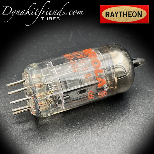 12AX7A ( ECC83 ) NOS RAYTHEON labeled Motorola Long Black Plates O Getter Tested Tube MADE IN USA - Vacuum Tubes Treasures