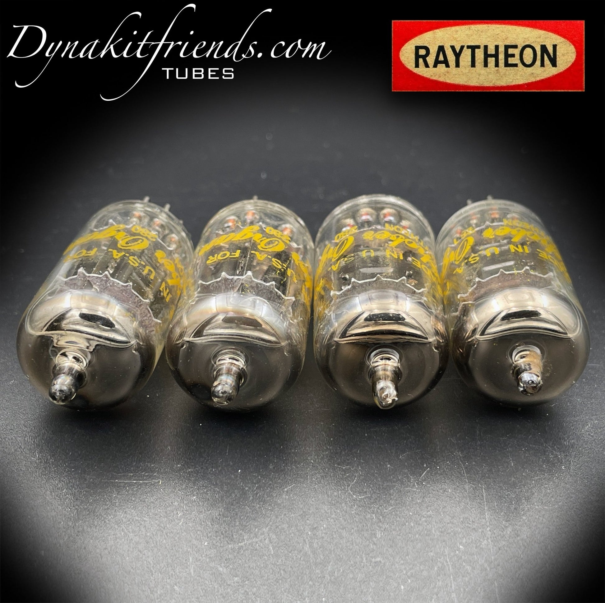 12AX7A ( ECC83 ) RAYTHEON Long Black Plates Labeled Shober Organ O Getter Matched Tubes Made in USA '62 - Vacuum Tubes Treasures