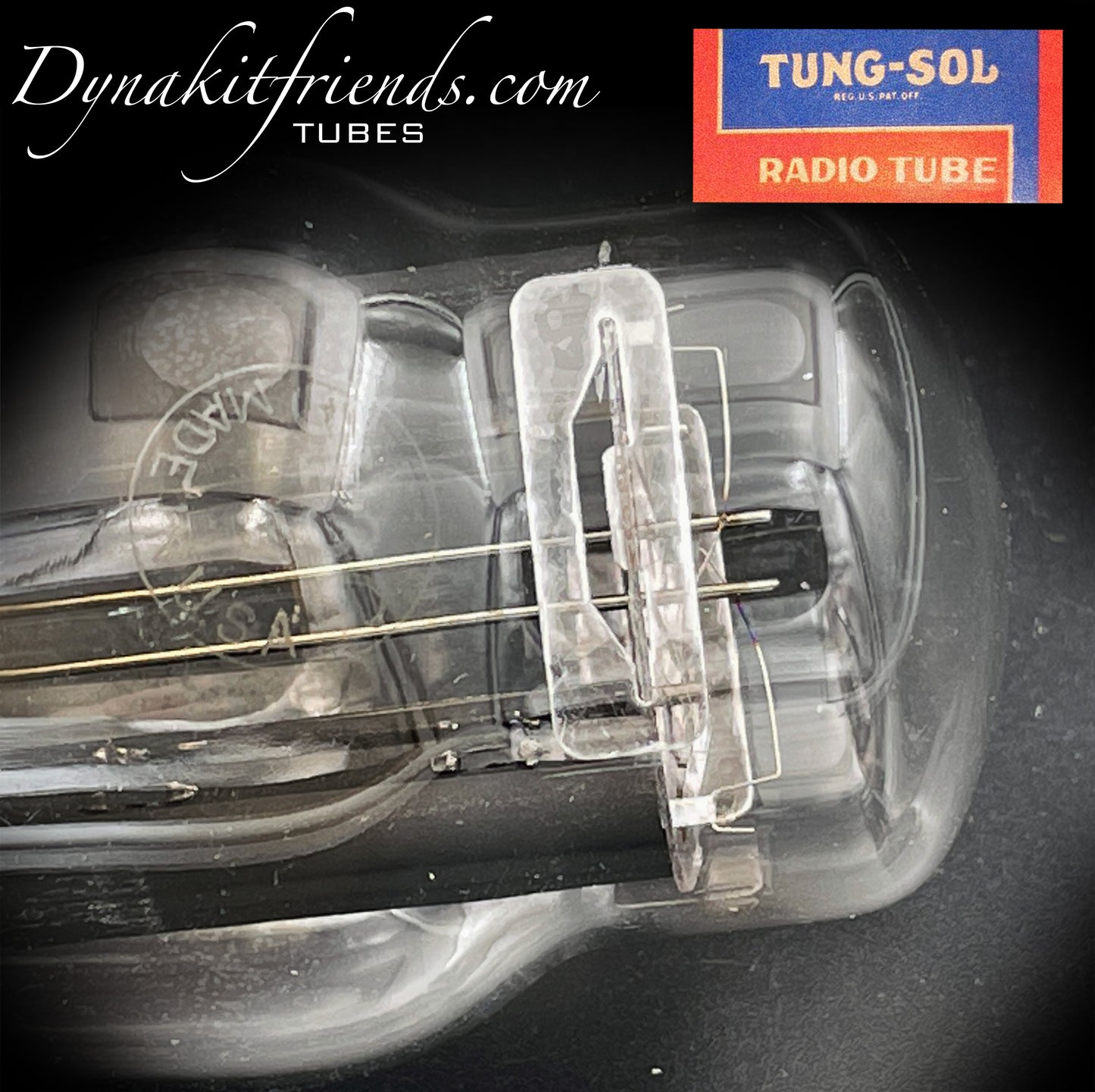 5Y3G (5Z2P) TUNG-SOL NOS Filamentos colgantes Placas acanaladas negras Rectificador de tubo getter de lámina Hecho en EE. UU.