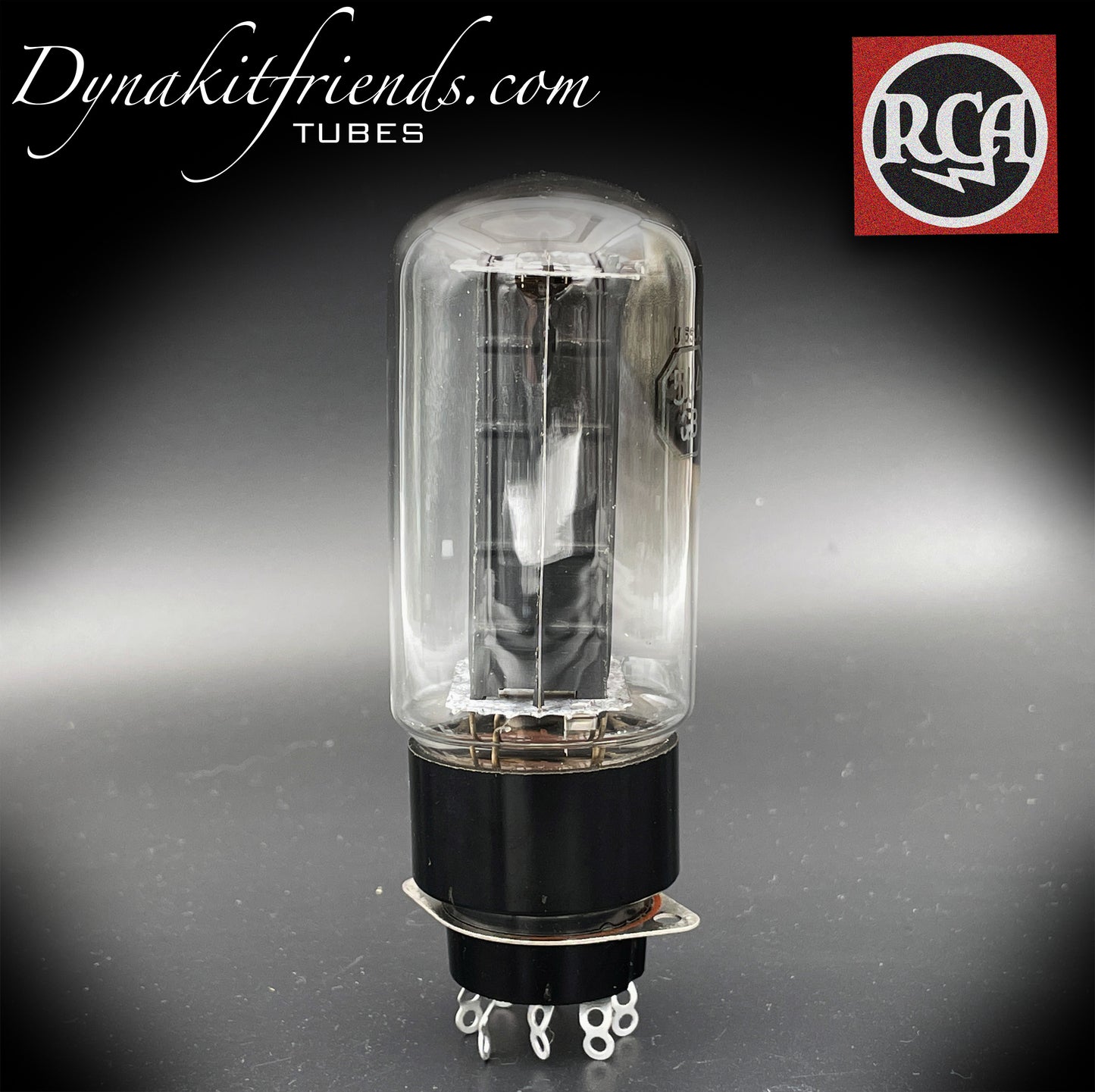 5U4 GB (5AS4A) RCA Black Plates Square Getter-getesteter Röhrengleichrichter, hergestellt in den USA