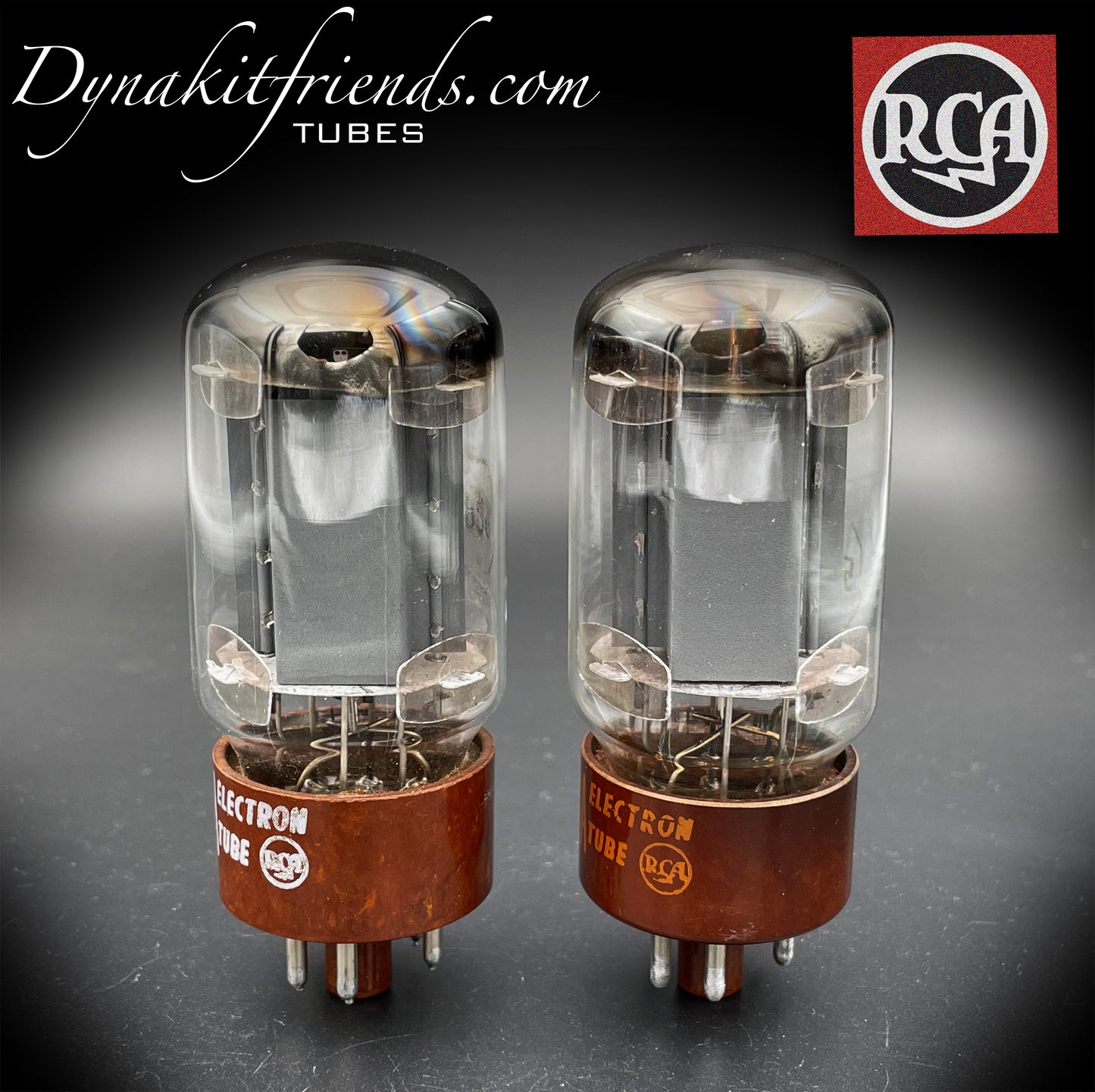 5881 ( 6L6WGB ) RCA Brown Base Matched Pair Vacuum Tubes Made in USA