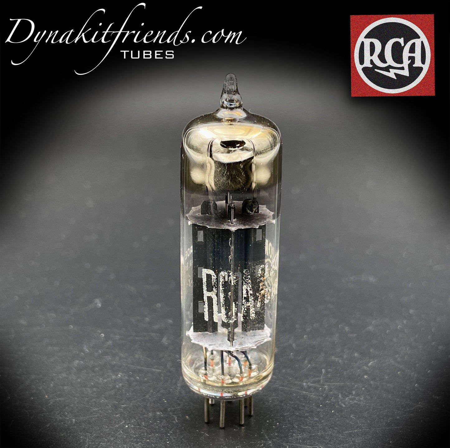 6X4 ( EZ90 ) RCA RECTIFIER MADE 1950s with DIMPLE-D SQUARE-GETTER for AUDIO NOTE