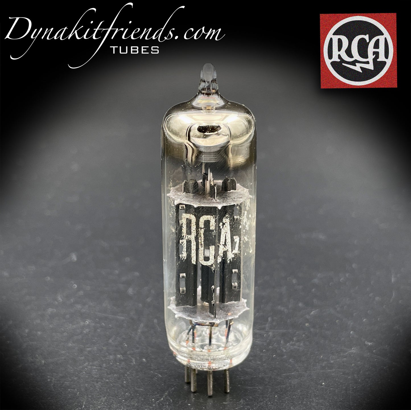 6X4 ( EZ90 ) RCA RECTIFIER MADE 1950s with FOIL DIMPLED GETTER for AUDIO NOTE