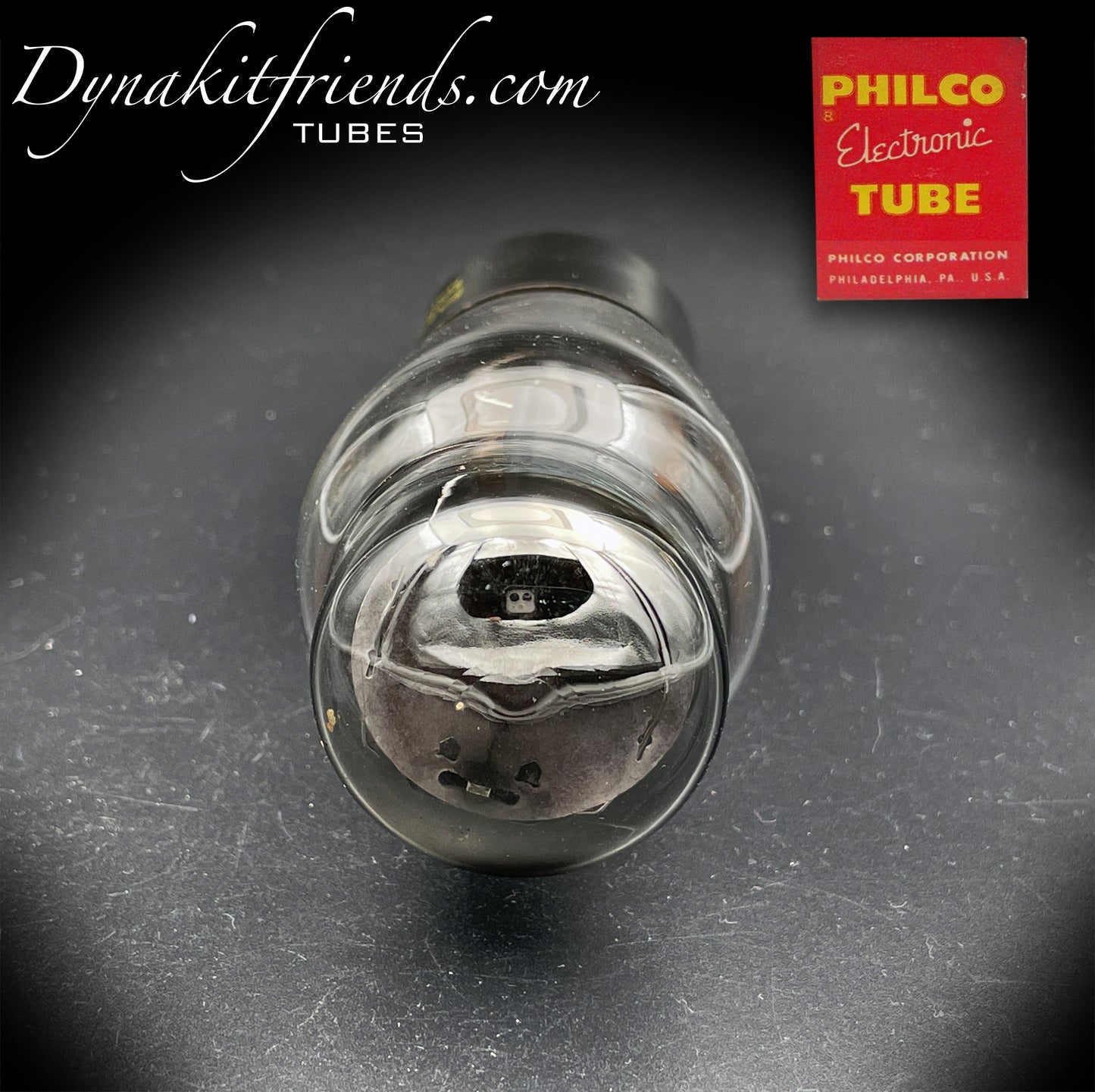 80 (110E/59) Placas negras PHILCO [] Tubo rectificador Getter fabricado en EE. UU.