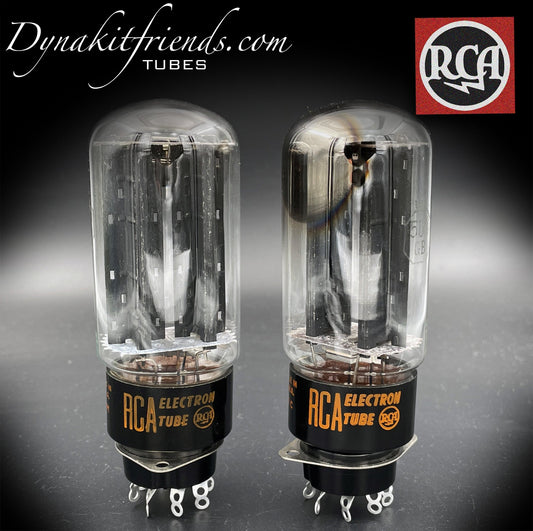 5U4GB ( 5AS4A ) RCA Black Plates Side Top [] Getter Matched Tubes Rectifiers Made in USA '60s - Vacuum Tubes Treasures