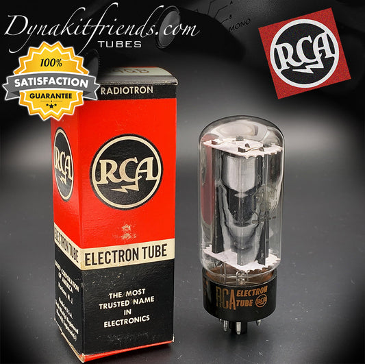 5U4GB ( 5AS4A ) RCA NOS NIB Black Plates Side Top O Getter Tube Rectifier Made in USA '64 - Vacuum Tubes Treasures