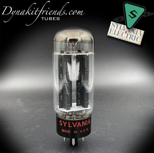 5U4GB ( 5AS4A ) SYLVANIA Black Plates Top O Getter Tested Tube Rectifier Made in USA - Vacuum Tubes Treasures