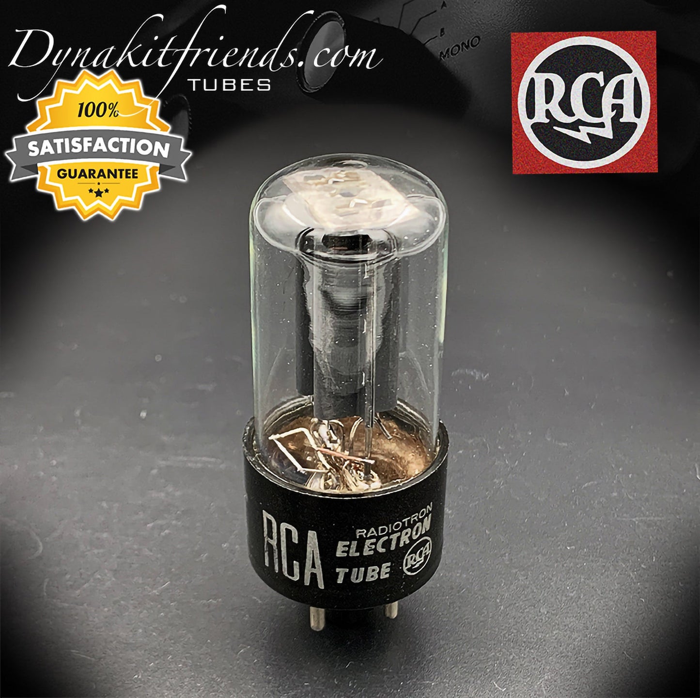 5Y3GT ( 5Y3GT/G ) RCA Black Plates D/[] Getter Tube Rectifier Made in USA '56 - Vacuum Tubes Treasures